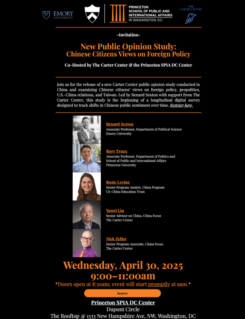 Chinese Citizens' Views on Foreign Policy